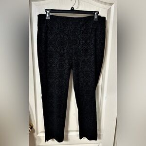 Zac & Rachel Black Patterned Women's Pants